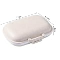 Miniatyrbilde 5 av 5: 1 stk bærbar pilleorganisator i beige med 8 rom for på-farten-