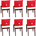 Miniatyrbild 1 av 5: Sats tomtestolöverdrag set om 10 tomteluva stolsöverdrag tomten