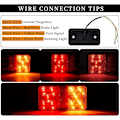 Miniatyrbilde 3 av 5: 2 stk LED-baklys Multifunksjonell LED-tilhengerlys 12V Vanntet