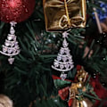 Miniatyrbilde 4 av 5: (Gullpar) Juletrærøreringer, 1 par krystall skinnende zirkon C