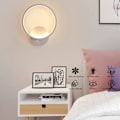 Miniatyrbilde 3 av 5: 12W LED innendørs vegglampe, hvit firkantet design vegglampe, varm W