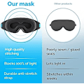Miniatyrbillede 3 af 4: Blackout sovemasker til kvinder og mænd - sovemaske - nul øje P