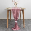 Miniatyrbillede 4 af 4: Silkeblød chiffon bordløber til skat, bord, bryllup