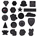 Miniatyrbillede 1 af 4: 20 stk. broderiplaster, sort badge broderiplaster app