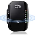 Miniatyrbillede 1 af 5: Sort Kraftful WiFi Repeater WiFi Forstærker 300Mbps 2.4G WiFi Rep