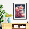 Pikkukuva 2 / 5: 30*40cm 5D DIY timanttimaalaus aikuisille, kettu ja kukka täysi timantti