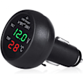 Miniatyrbilde 1 av 3: 1 stk 12-24V billaderkontakt med USB-port/voltmeter/termometer