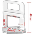 Miniatyrbild 2 av 4: Förpackning med 100 st Nivåutjämningssystem för Kakelläggning Hjälp Dragremsor 3mm