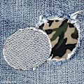 Miniatyrbillede 5 af 5: 12 stk. mærker, camouflage ovale stof mærker, ovale stof P