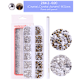 Miniatyrbillede 2 af 4: 1440 stk. 3D Rhinestones Neglekunst Dekorationer Akryl Diamant Juvel