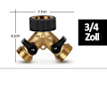 Miniatyrbillede 3 af 5: 2-vejs hanefordeler til haveslange, 3/4\" splitter til at forbinde 2