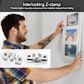 Miniatyrbillede 4 af 5: 4 stk. Flush Concealed Mount Bracket, Heavy Duty Flush Mount He