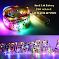 Miniatyrbillede 3 af 5: LED-båndlys, 16 fod/5 m lyskæde til juletræ