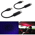 Miniatyrbilde 5 av 5: 2 stk. USB-stjernelys-projektor, automatiske atmosfærelys LED-rom