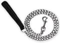 Miniatyrbillede 1 af 5: Kædelegetøj (120cm) Solid Metal Leash Læderhåndtag