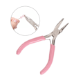 Miniatyrbillede 1 af 5: Pink håndtag nikkel-jern enkelt-sektion runde konkave tænger DIY h