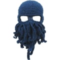 Miniatyrbilde 1 av 2: Morsom ridderlue med skjegg, håndstrikket for vinter, cosplay,