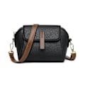 Miniatyrbillede 1 af 5: Sort læder trendy og alsidig crossbody taske, skuldertaske B
