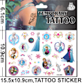 Pikkukuva 4 / 5: Frozen-tatuoinnit - 4 kuvaa - Moniväriset lasten tatuoinnit