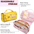 Miniatyrbillede 4 af 5: Pencil case, sød gul andepung blyantpose med dekompressionslegetøj,