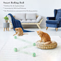 Miniatyrbild 2 av 5: Katt leksak, leksaksboll med LED-ljus, 360 graders automatisk rotation a