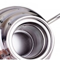 Miniatyrbild 2 av 4: (Silver) Rostfritt Stål Svanhals Kaffe Kanna, Bambu Design, Dri