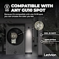 Miniatyrbild 3 av 5: LED-vägglampa för utomhusbruk - Svart - Kub - Fyrkantig - 1x GU10 Down - W