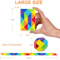 Miniatyrbild 2 av 5: Set med 3 stora Fidget Snake Cube Twist Puzzle Magic Snake Sensory