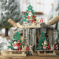 Miniatyrbillede 3 af 5: 3 stk. julepynt til slæde, juledekoration i træ