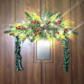 Miniatyrbillede 4 af 5: 80cm Kunstig Juleguirlande Postkasse Guirlande Simulering Fyr