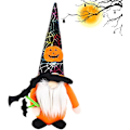 Pikkukuva 1 / 5: Halloween-tonttupehmolelu Halloween-koristeet Kääpiöpehmolelu Kasvoton D