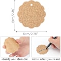 Pikkukuva 2 / 5: 6 cm pyöreä kraft-paperilappu, 100 kpl lahjatunnistetta 20 m juuttinarulla,