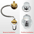 Miniatyrbilde 3 av 4: Full Copper Thread Split 3 Functions Diverter Two Piece Shower Ro