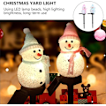 Miniatyrbilde 4 av 5: 2 LED Solar Snømann Lys Hagedekorasjon Julebelysning G