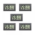 Svart 5 st Mini Hygrometer Liten Digital Termometer Hygrometer