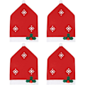 Miniatyrbild 1 av 5: 4 stycken julstolsöverdrag, julöverdragsdekoration gi