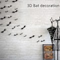 Pikkukuva 2 / 4: Halloween-koristeelliset seinätarrat 3d-lepakko PVC kolmiulotteinen