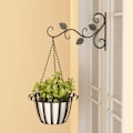 Miniatyrbilde 2 av 5: Veggkrok for planter Blader Hengende Metall Blomsterpotte Hagedekor