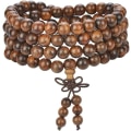 Miniatyrbillede 2 af 5: 10 mm 108 stk. Guld Santaltræ Buddha Perler Armbånd