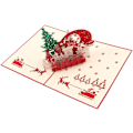 Miniatyrbild 3 av 5: 3D Jul-kort, 3D Pop-up Jul-kort Festlig Presentkort Chr
