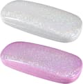 2 stk. Pink White Hard Shell Brilleetui Bling PU Læder Glas