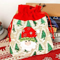 Miniatyrbillede 3 af 5: 4 stk. Julegodteposer Stof Poser med Snøre Gave Giveaways f