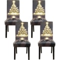 Miniatyrbilde 1 av 4: 4 stk. Universal Spisestoltrekk Avtagbart Stretch Polyest
