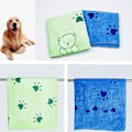 Miniatyrbillede 4 af 4: Hundehåndklæde Mikrofiber Håndklæde - Vaskbart Hunde Tæppe 2 Stykker - Hund