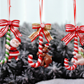 Miniatyrbild 1 av 5: 3-pack jultomte snögubbe hängande godis sockerrör båg prydnader för C