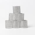 10 st Silver Servettringar Bling Rhinestone Servettringar Bröllop