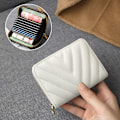 Miniatyrbillede 1 af 4: Hvid polyester fiber dametaske med sømme og lynlåse, indre p