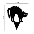 Miniatyrbillede 3 af 5: 3 stk. 25 cm haveornament Halloween-ornament sort kat silhuet