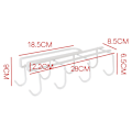 Miniatyrbillede 3 af 5: Krus holder 2 stk. Under hylde krus holder Hvid med 8 kroge Under-C