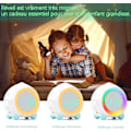 Miniatyrbillede 4 af 5: Lyserende vækkeur til børn, digital LED-nattelys, smart USB